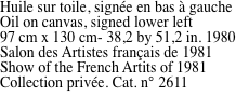 Huile sur toile, sign�e en