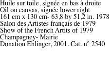 Huile sur toile, sign�e en