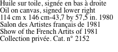 Huile sur toile, sign�e en