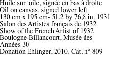 Huile sur toile, sign�e en