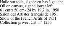 Huile sur toile, sign�e en