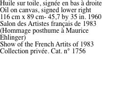 Huile sur toile, sign�e en